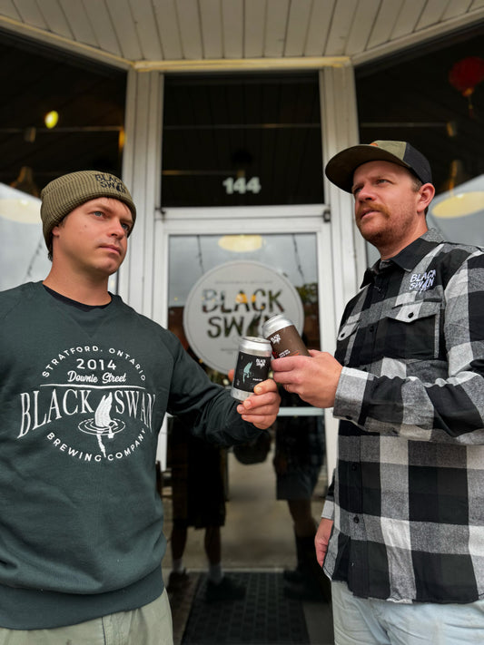 Black Swan Stitched Plaid Button Up